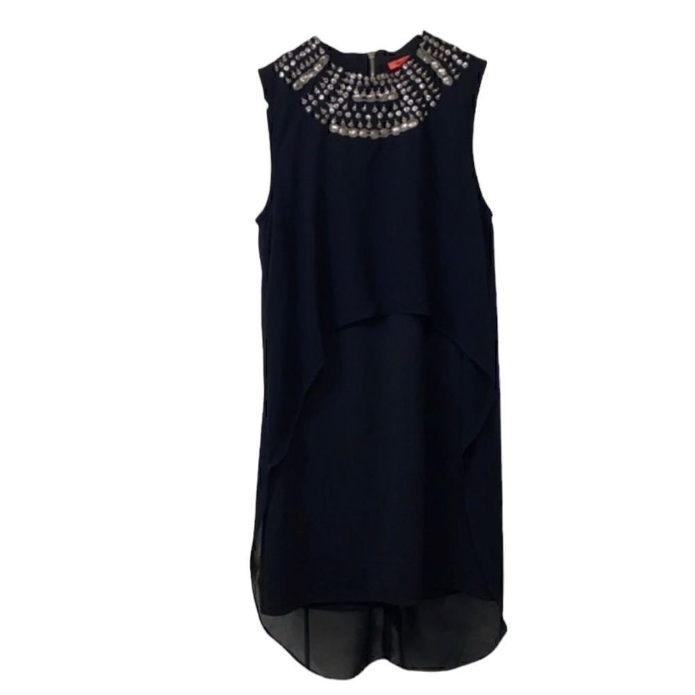 Lulumari Beaded Black Sleeveless Dress(Size Large)
